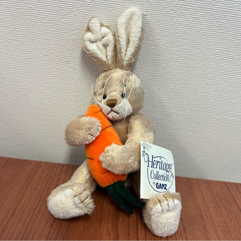 New with Tags Heritage Collection by Ganz Plush Bunny with Carrot 10"